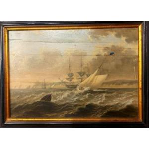 Ships In Storm W.callow